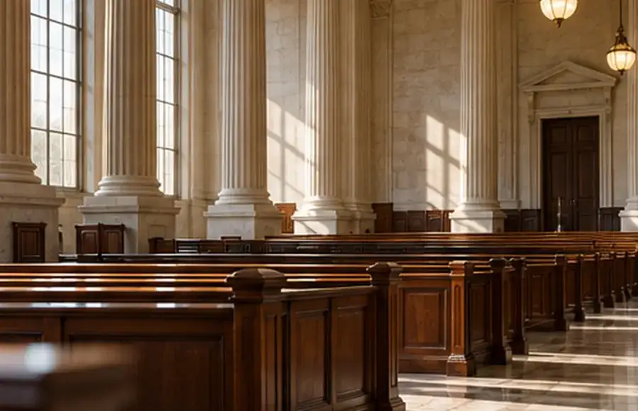 Illustrative courthouse interior for Renee Bloodworth’s criminal defense page